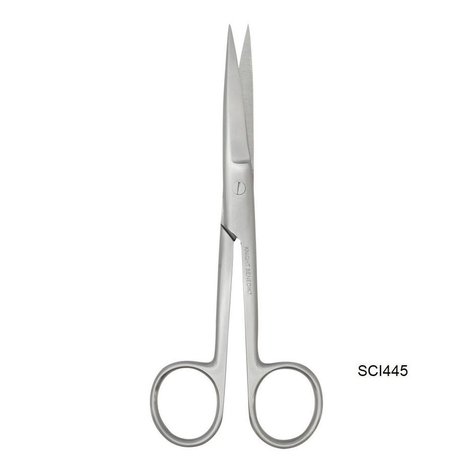 Stainless steel scissors / Sharp-Sharp tips / straight / 155 mm